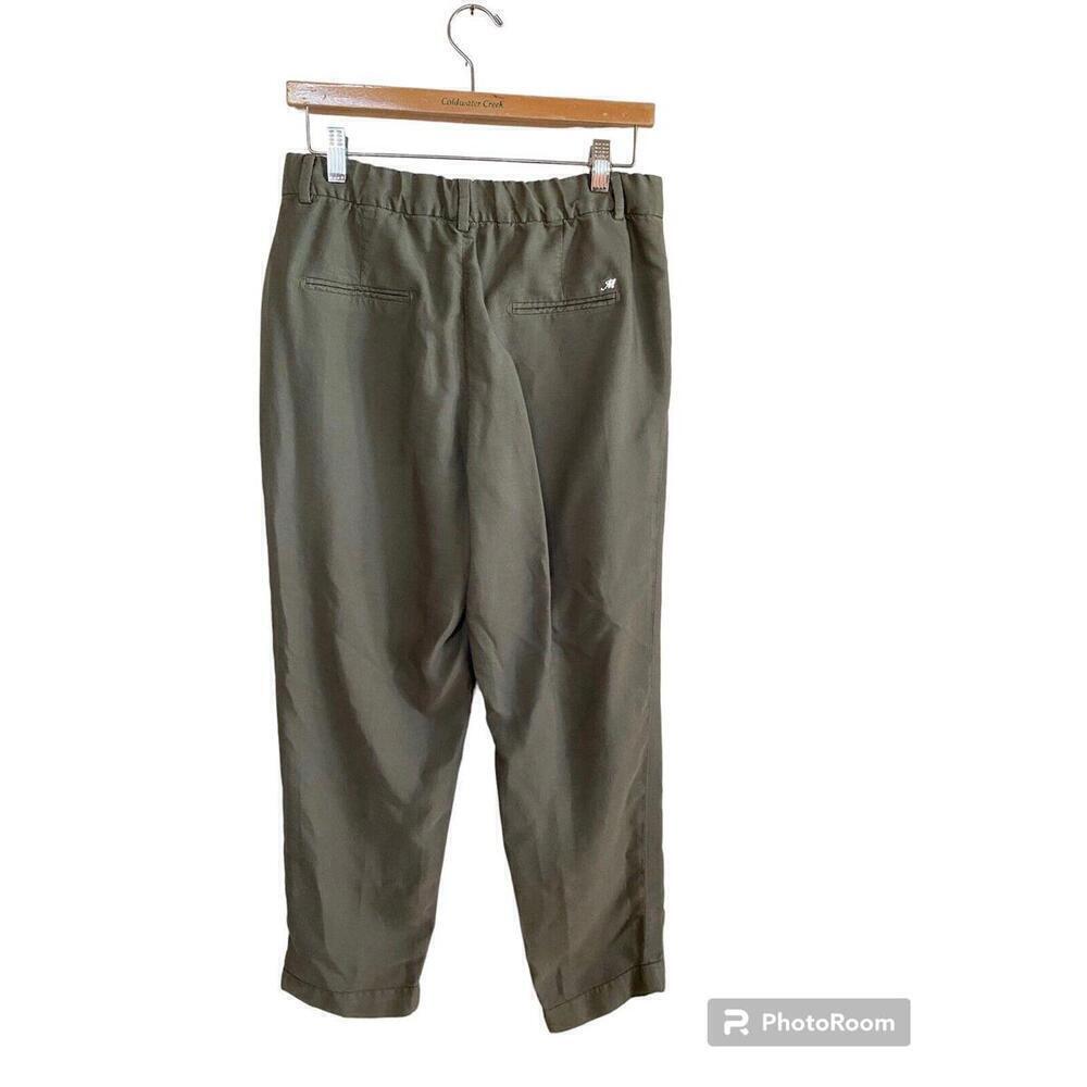 Mason's Linen Blend Casual Green Pants With Studs On The Pockets. Sz.36 US 3/4 - Picture 2 of 6